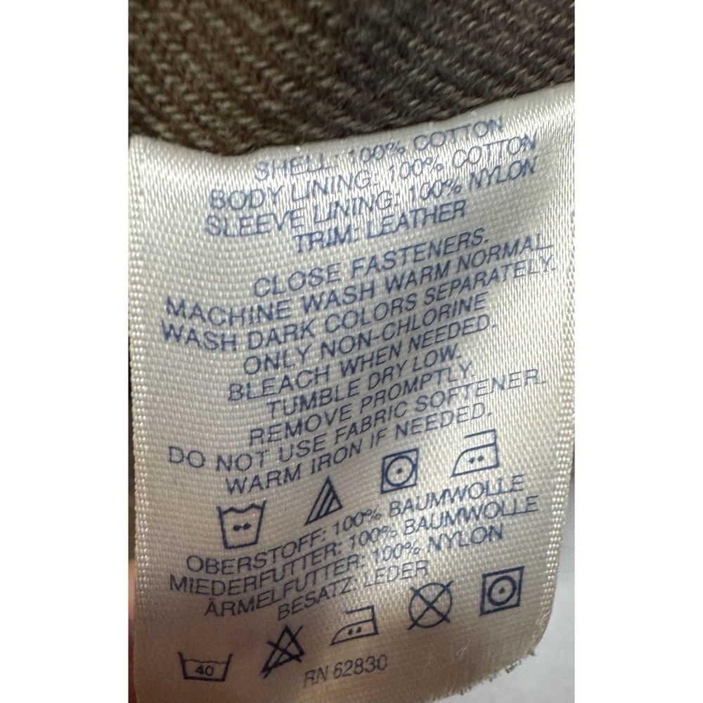 Women's Lands' End Tan Canvas Barn Coat Utility Coat Sz XL Flannel Lined - Picture 6 of 6